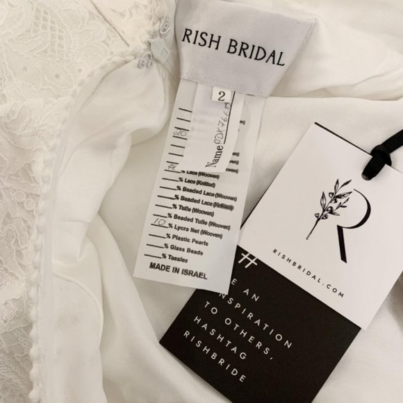 Rish Bridal - Lace Wedding Dress Gown. Ivory . Size 2 - Northern Star Collection - Picture 8 of 9